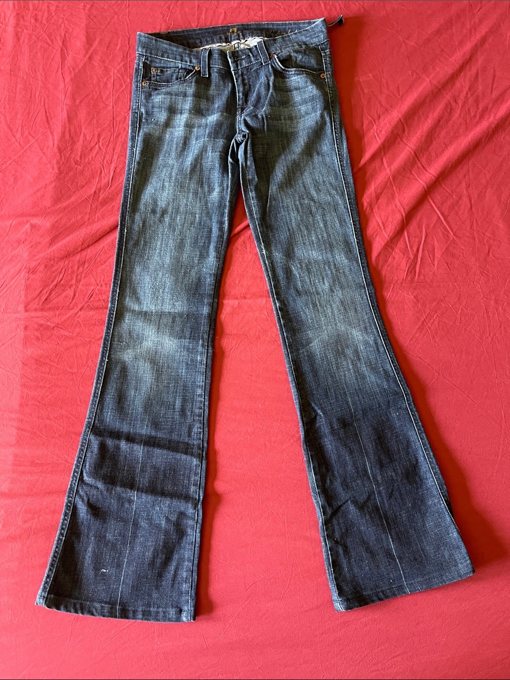 7 For All Mankind Dark Blue Flare Jeans “A pocket”